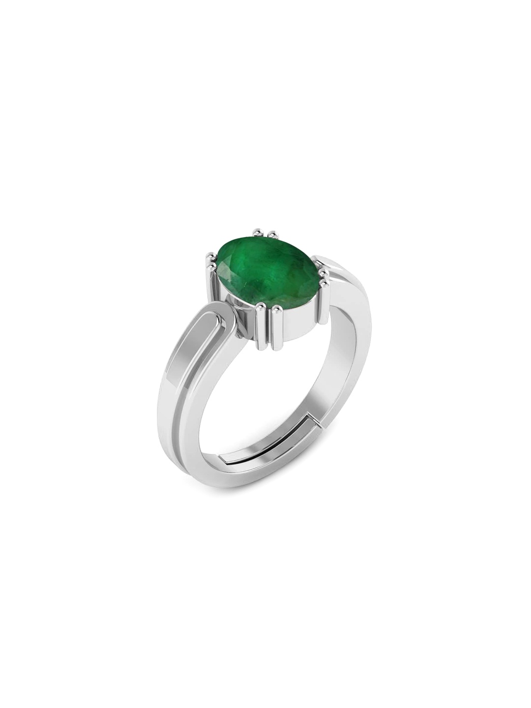 

LMDPRAJAPATIS Unisex Embellished Ring, Green
