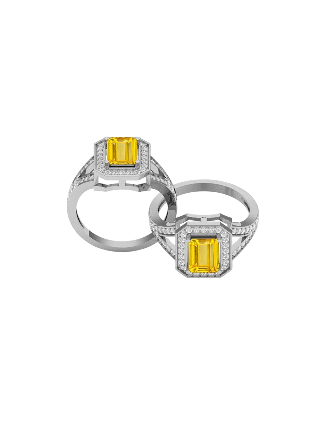 

LMDPRAJAPATIS Unisex Embellished Ring, Yellow