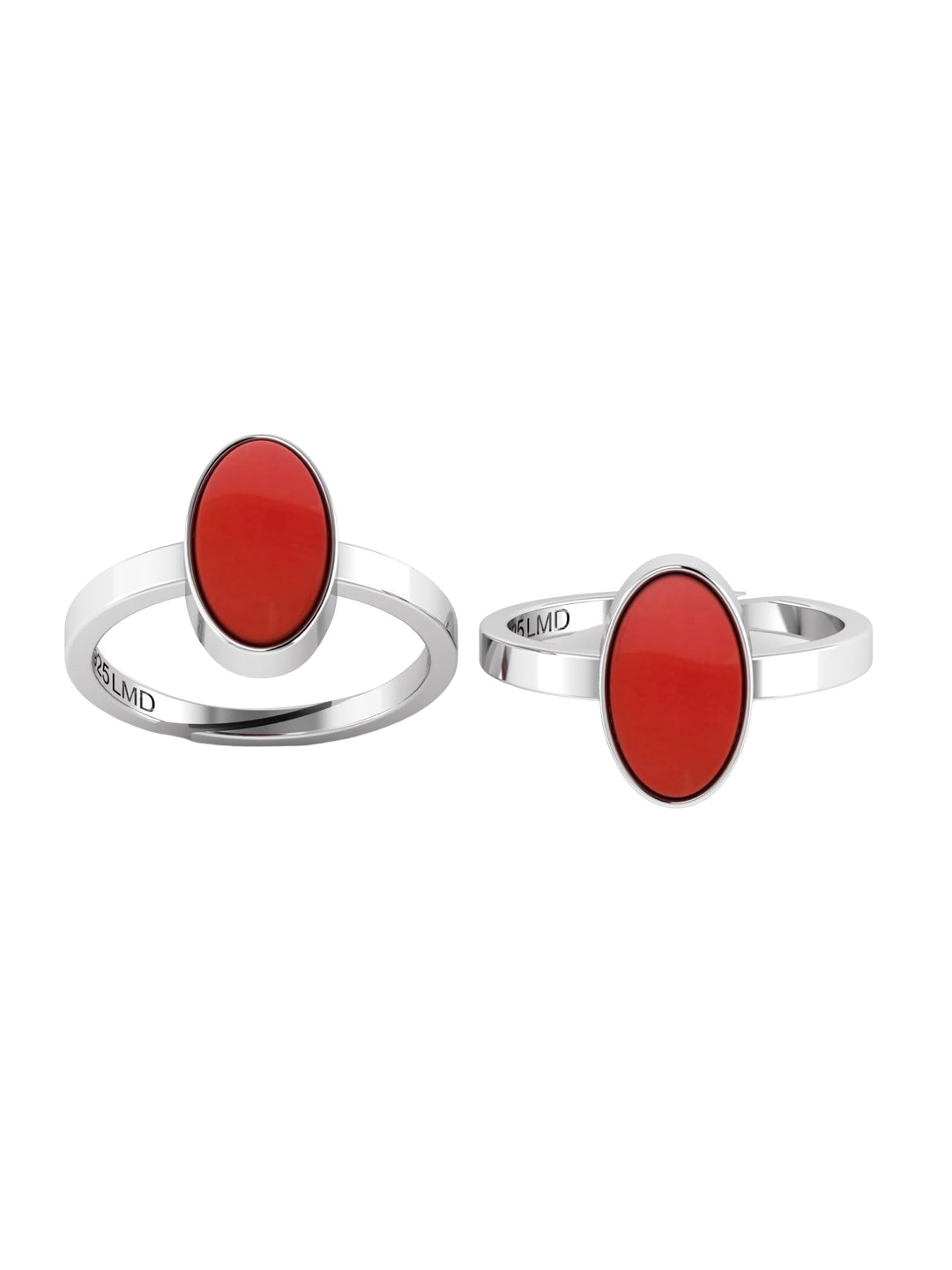 

LMDPRAJAPATIS Unisex Embellished Ring, Silver