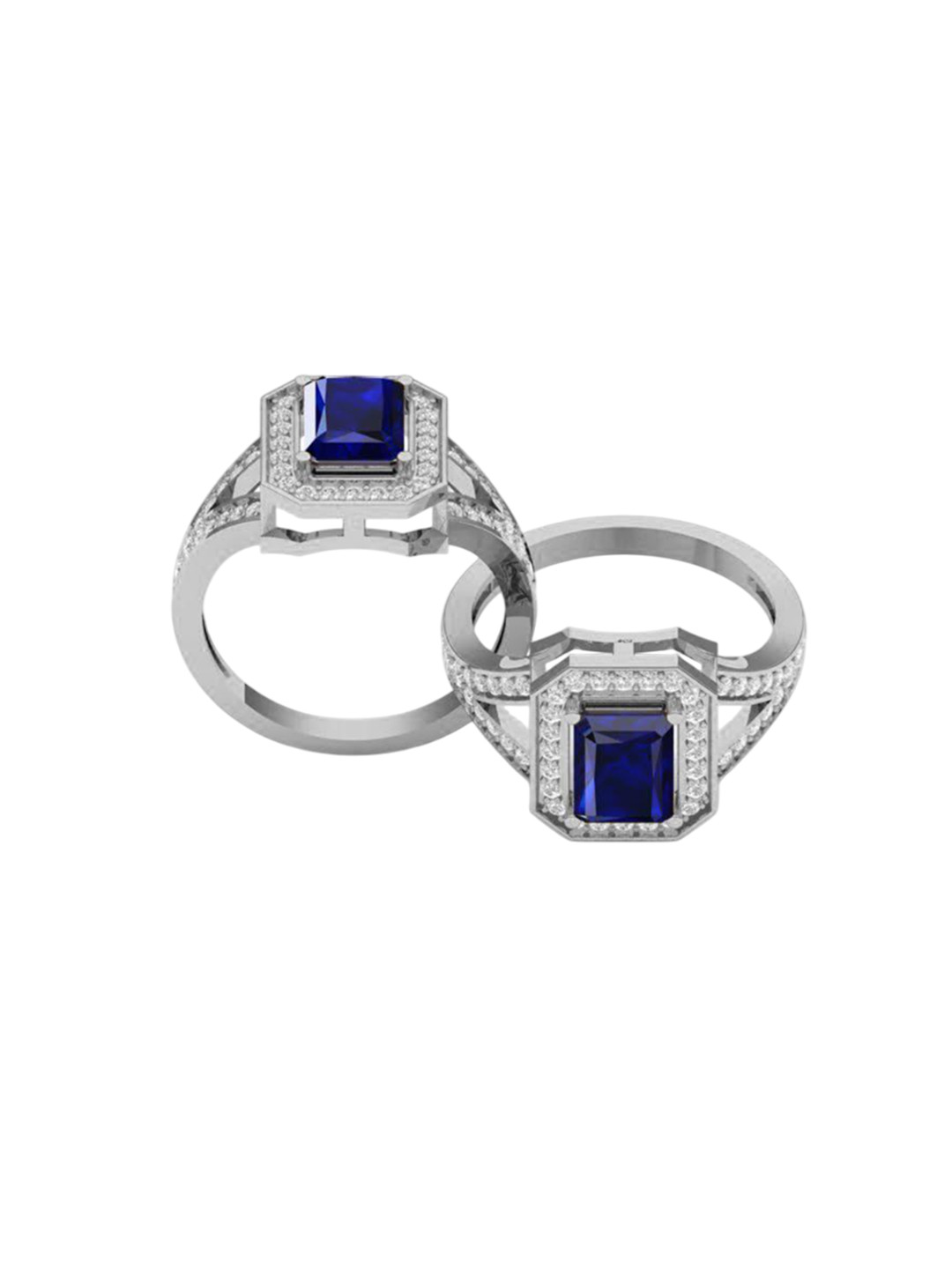 

LMDPRAJAPATIS Unisex Embellished Ring, Blue