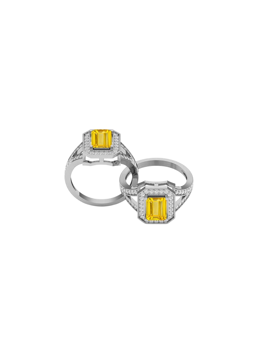 

LMDPRAJAPATIS Unisex Embellished Ring, Yellow