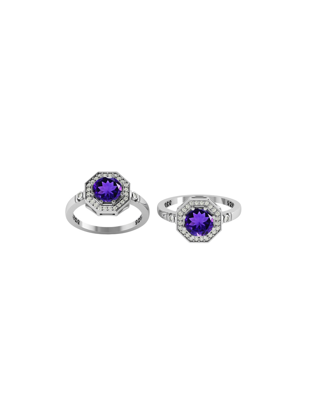 

LMDPRAJAPATIS Unisex Embellished Ring, Purple