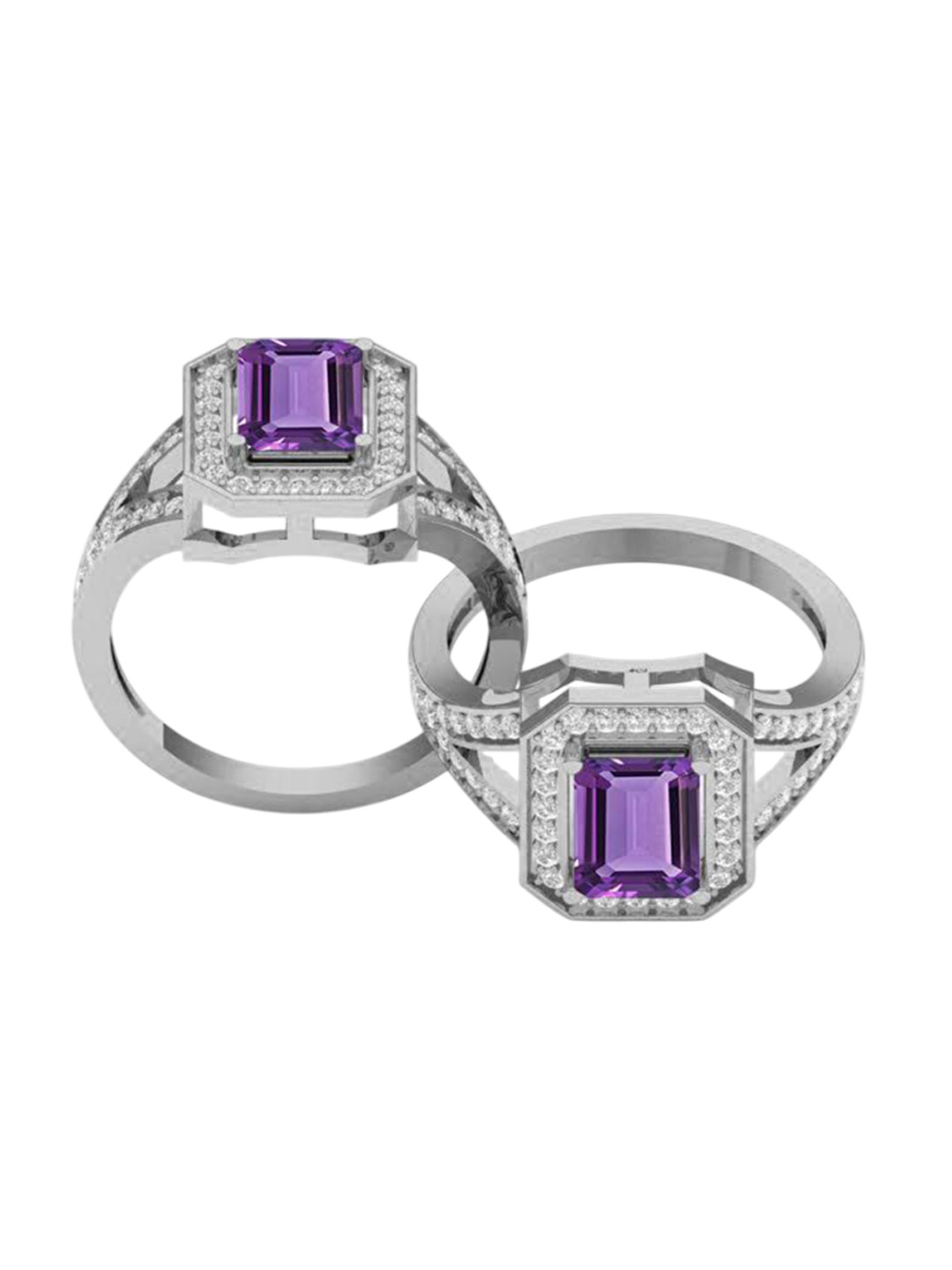 

LMDPRAJAPATIS Unisex Embellished Ring, Purple