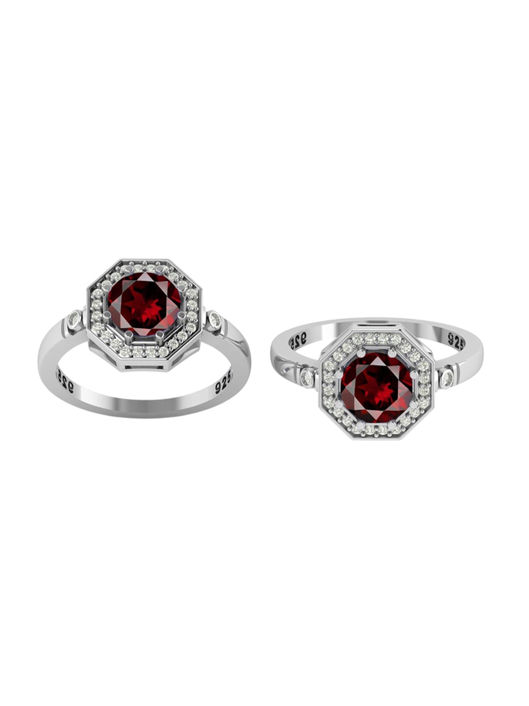 

LMDPRAJAPATIS Unisex Embellished Ring, Red