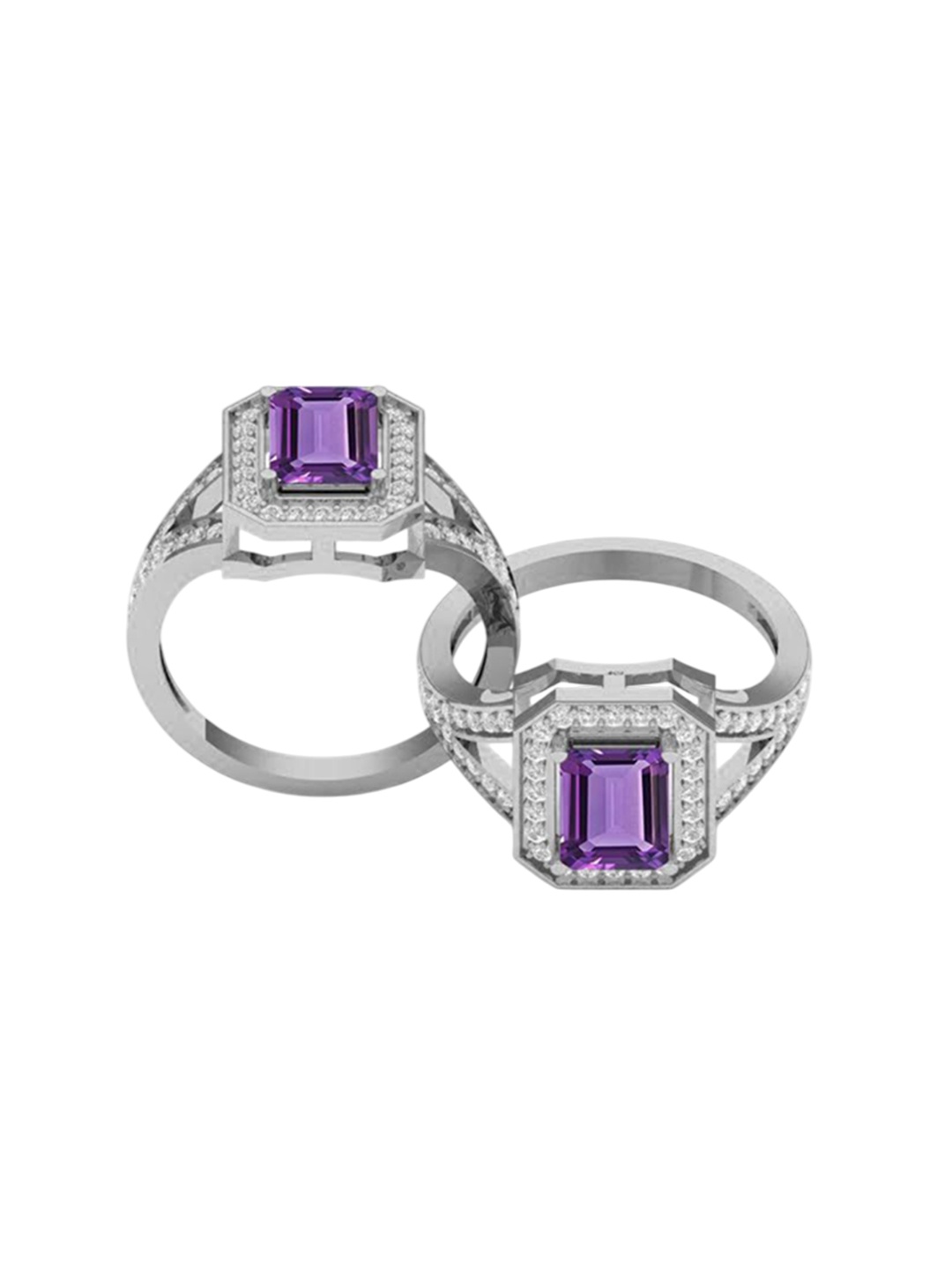 

LMDPRAJAPATIS Unisex Embellished Ring, Purple