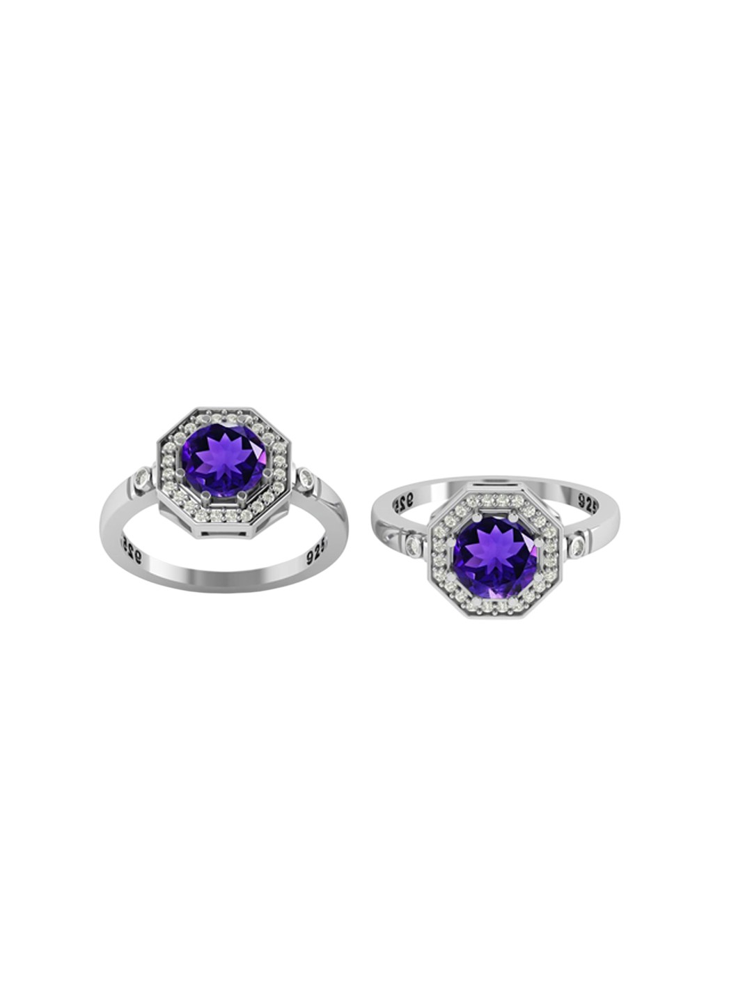 

LMDPRAJAPATIS Unisex Embellished Ring, Purple