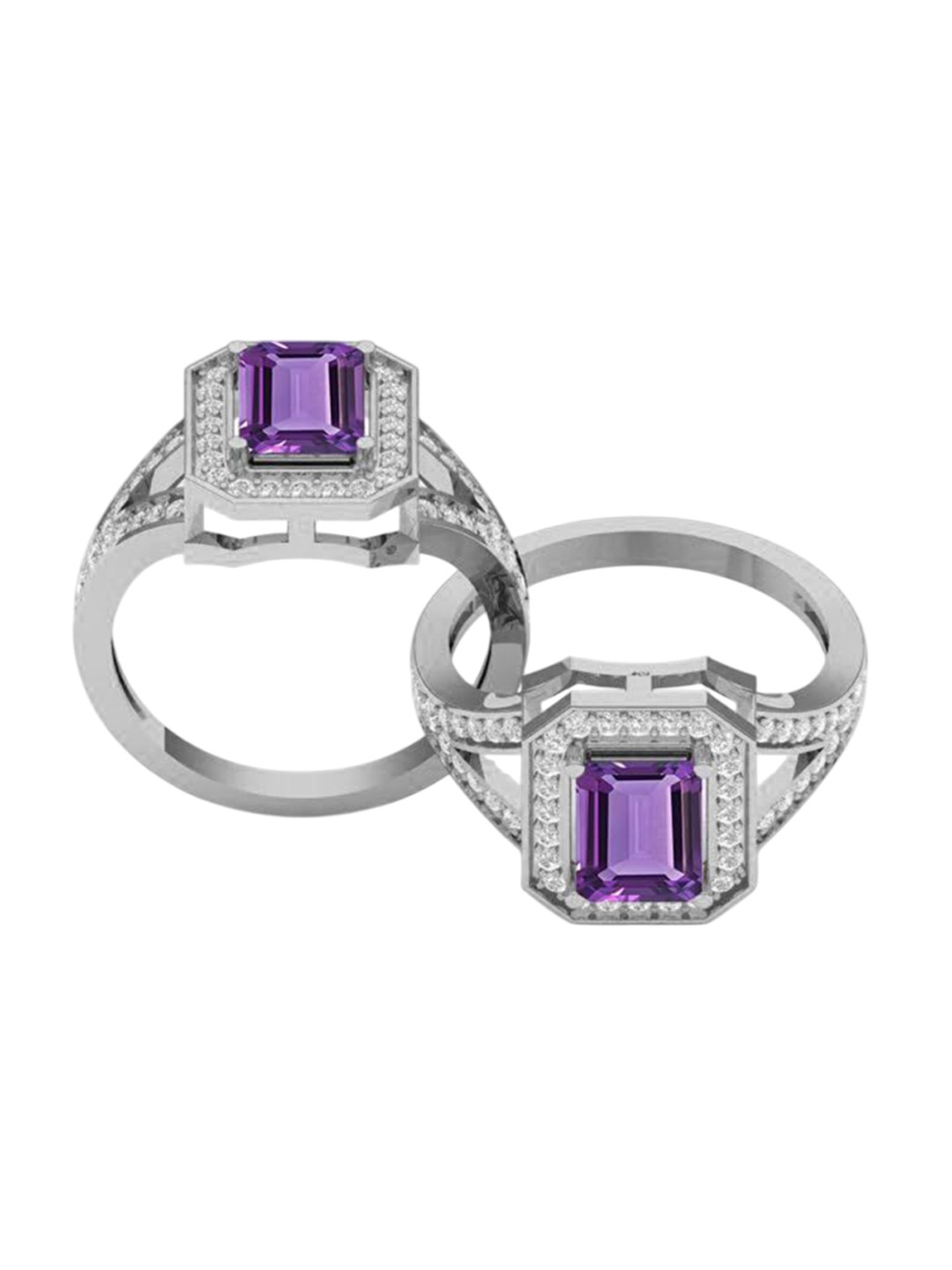 

LMDPRAJAPATIS Unisex Embellished Ring, Purple