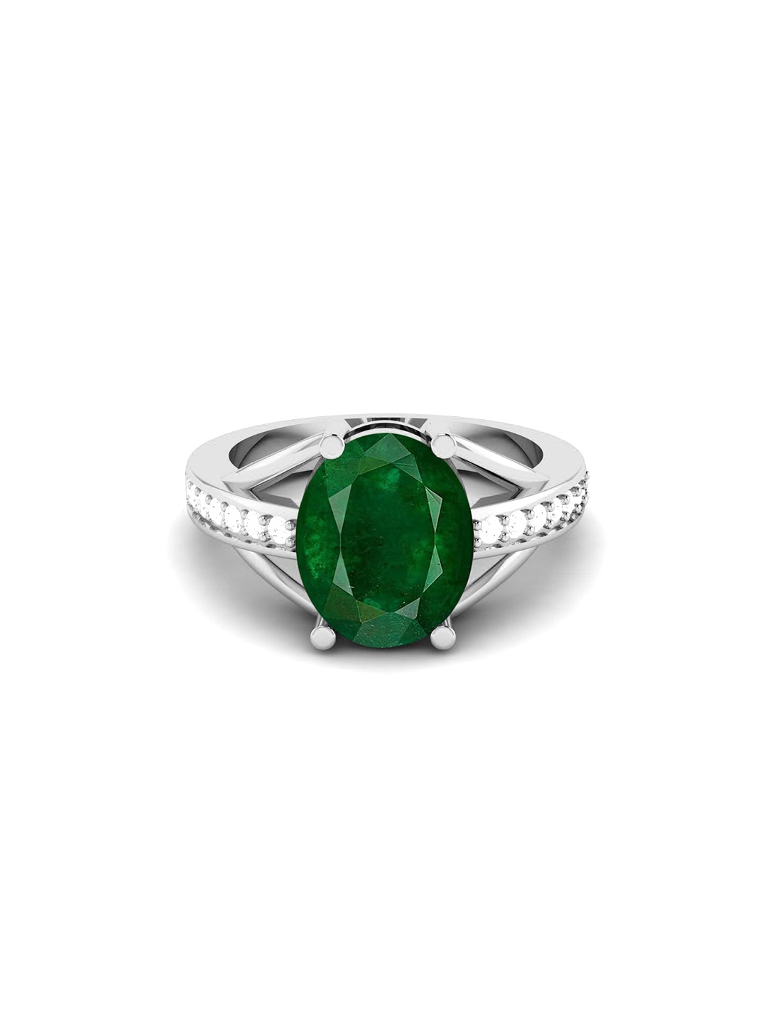 

LMDPRAJAPATIS Unisex Embellished Ring, Green