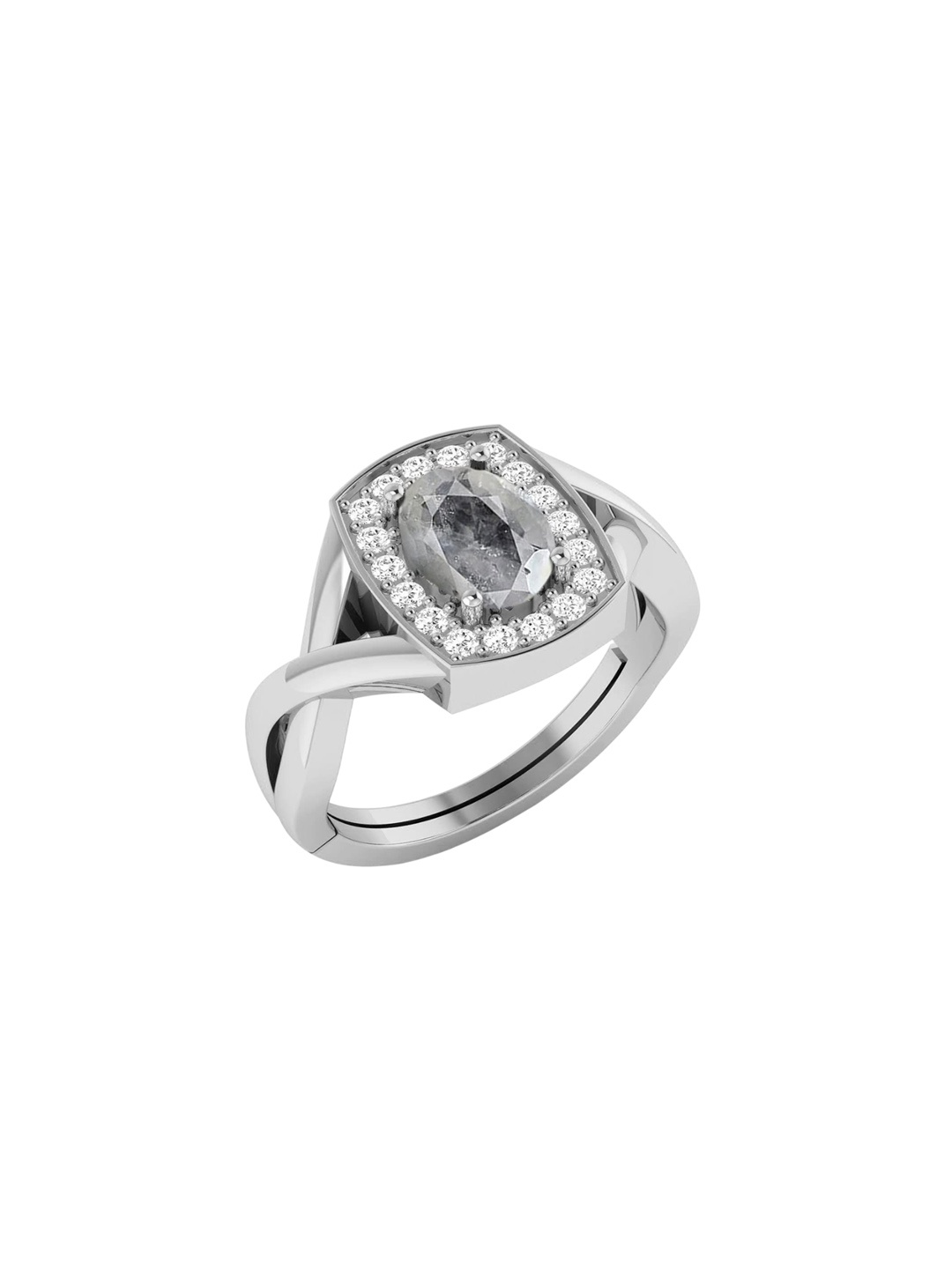 

LMDPRAJAPATIS Unisex Embellished Ring, White