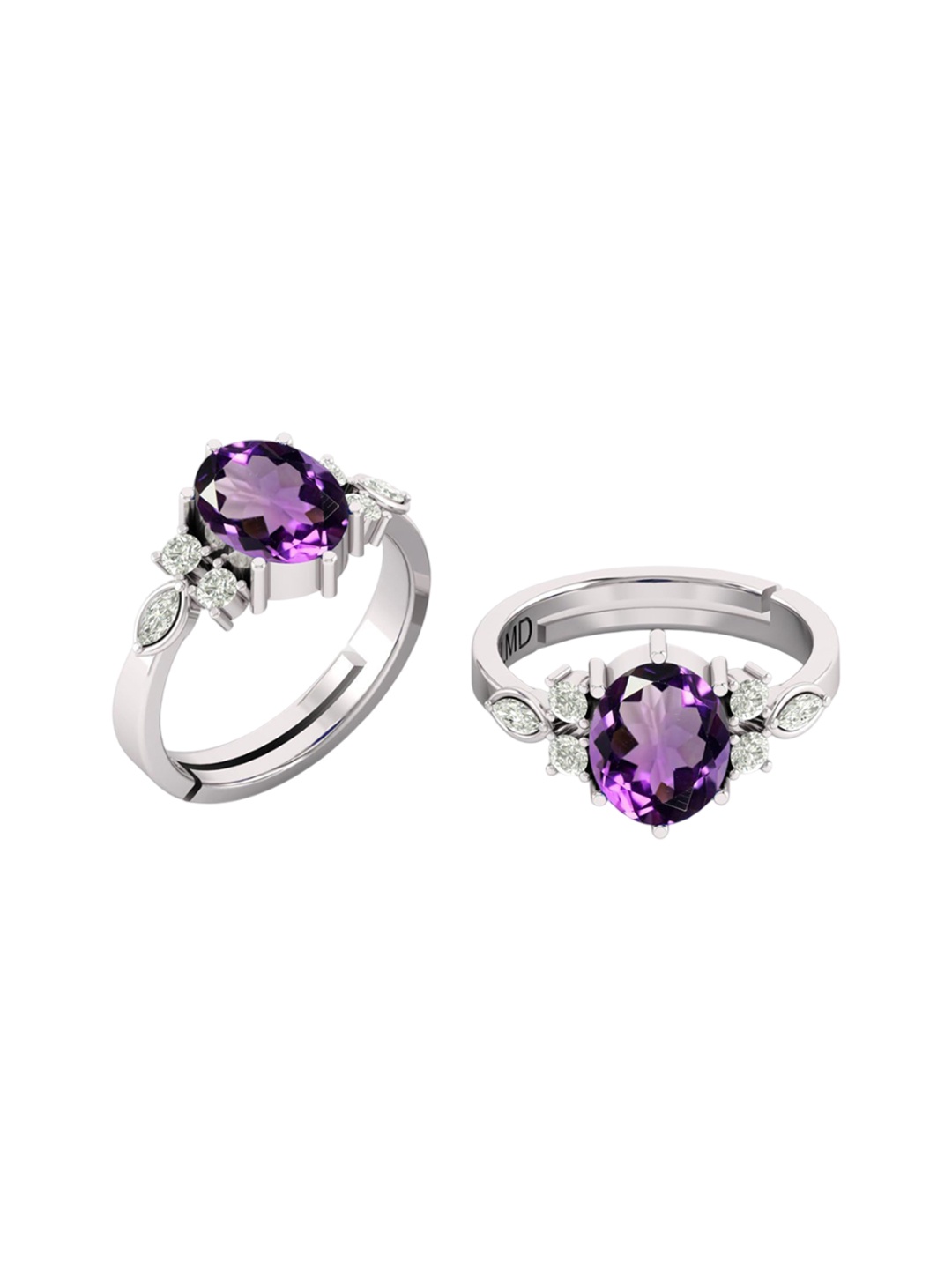 

LMDPRAJAPATIS Unisex Embellished Ring, Silver