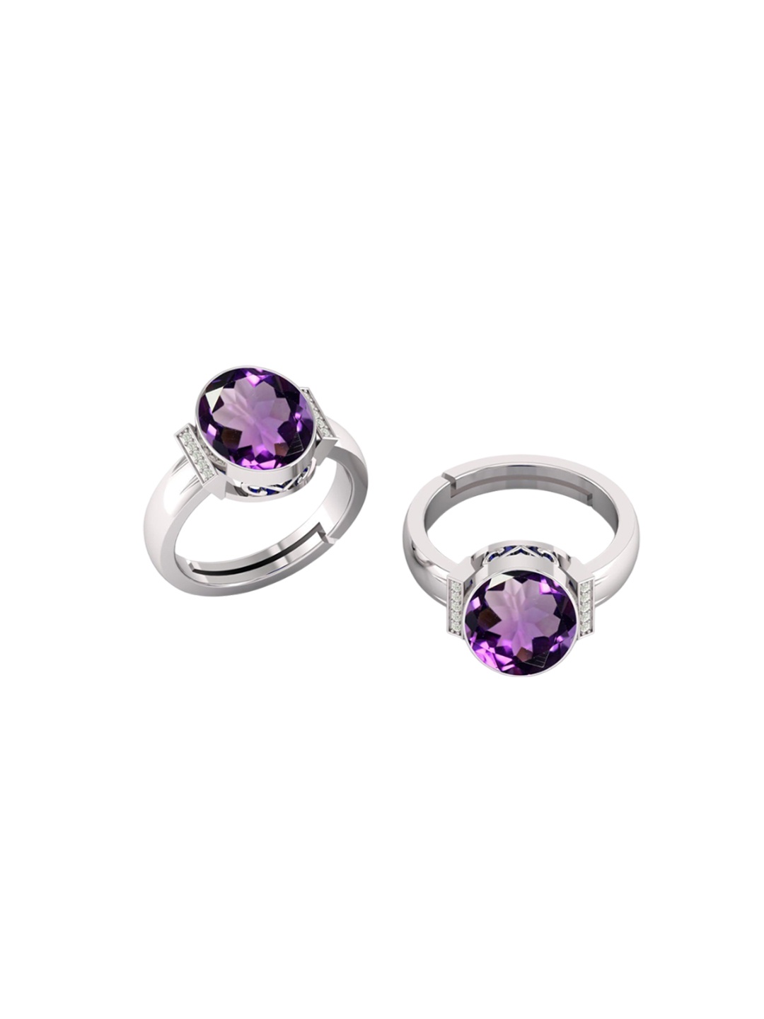 

LMDPRAJAPATIS Unisex Embellished Ring, Purple