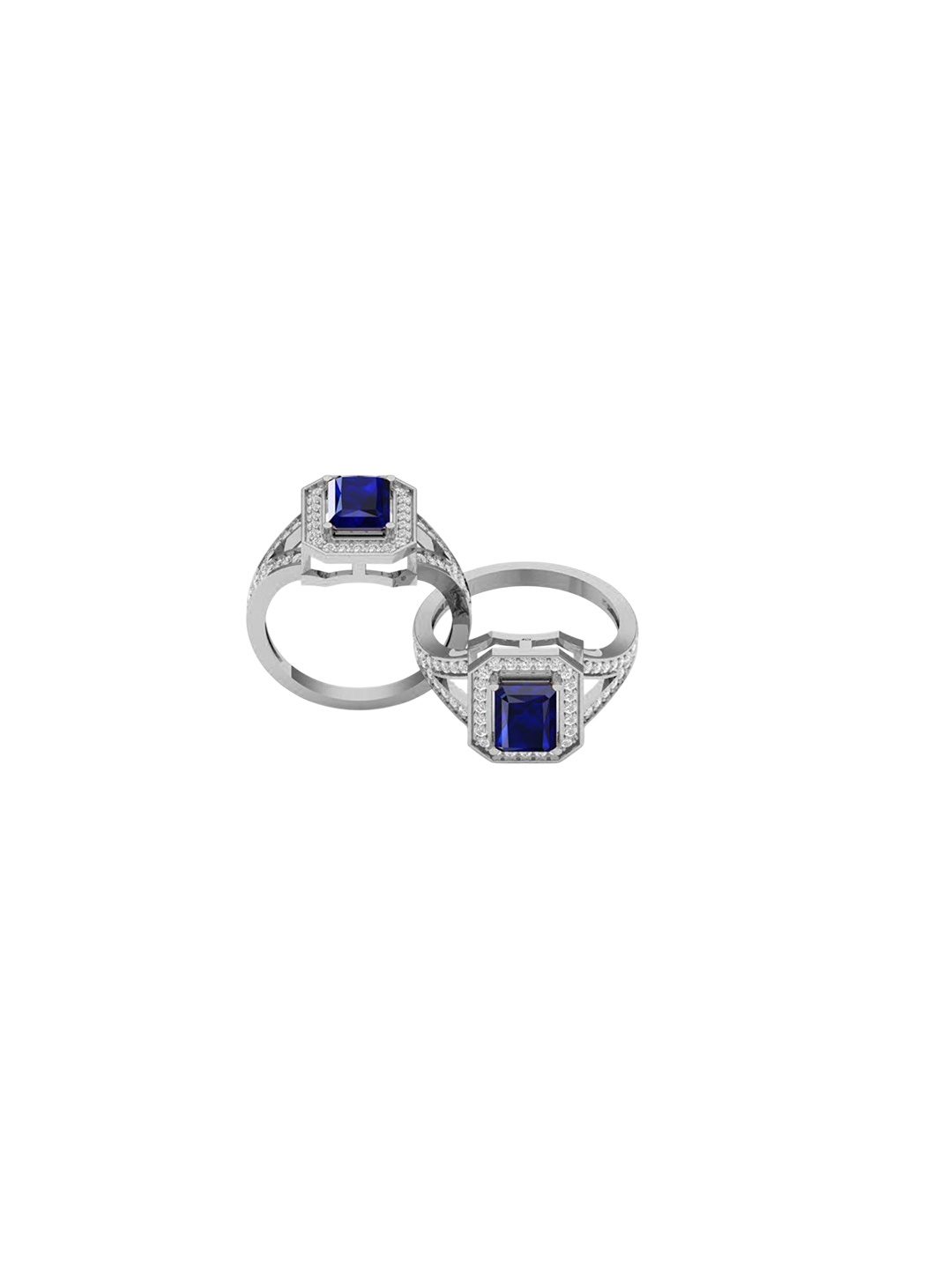 

LMDPRAJAPATIS Unisex Embellished Ring, Blue