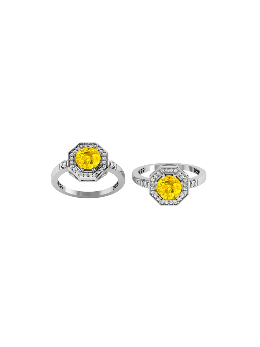 

LMDPRAJAPATIS Unisex Embellished Ring, Yellow