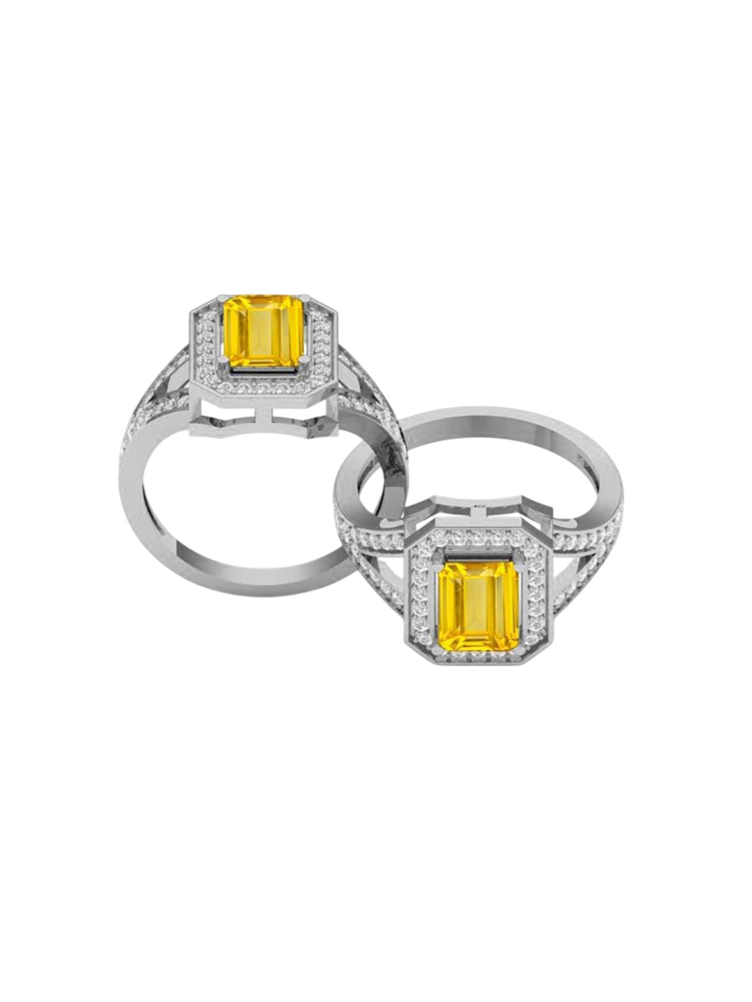 

LMDPRAJAPATIS Unisex Embellished Ring, Yellow