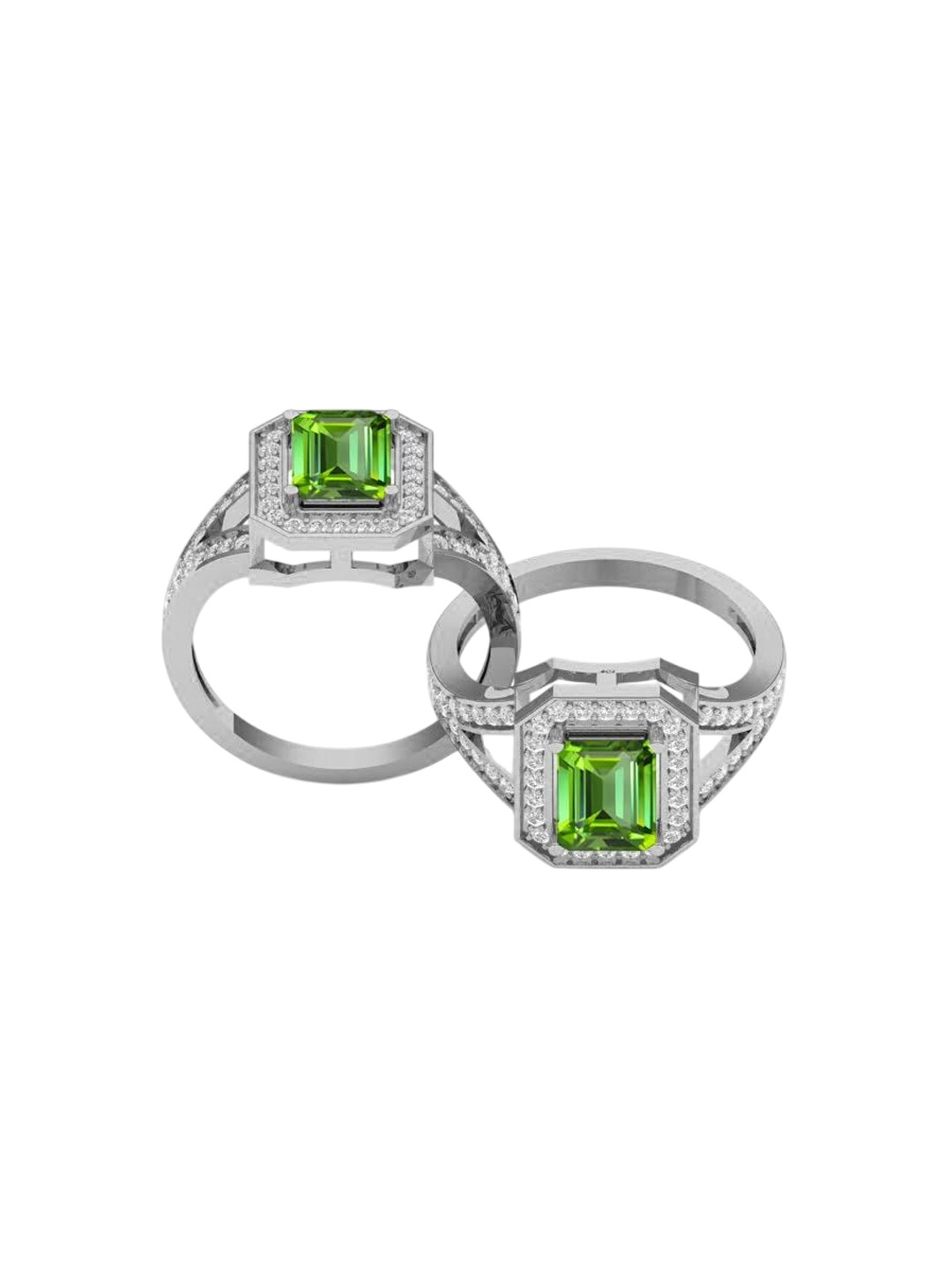 

LMDPRAJAPATIS Unisex Embellished Ring, Green