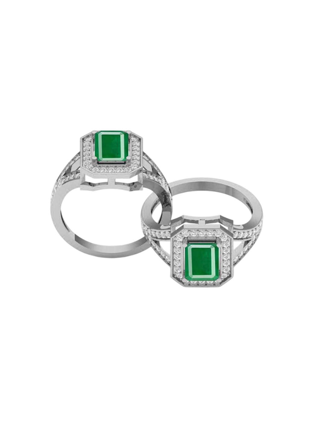 

LMDPRAJAPATIS Unisex Embellished Ring, Green