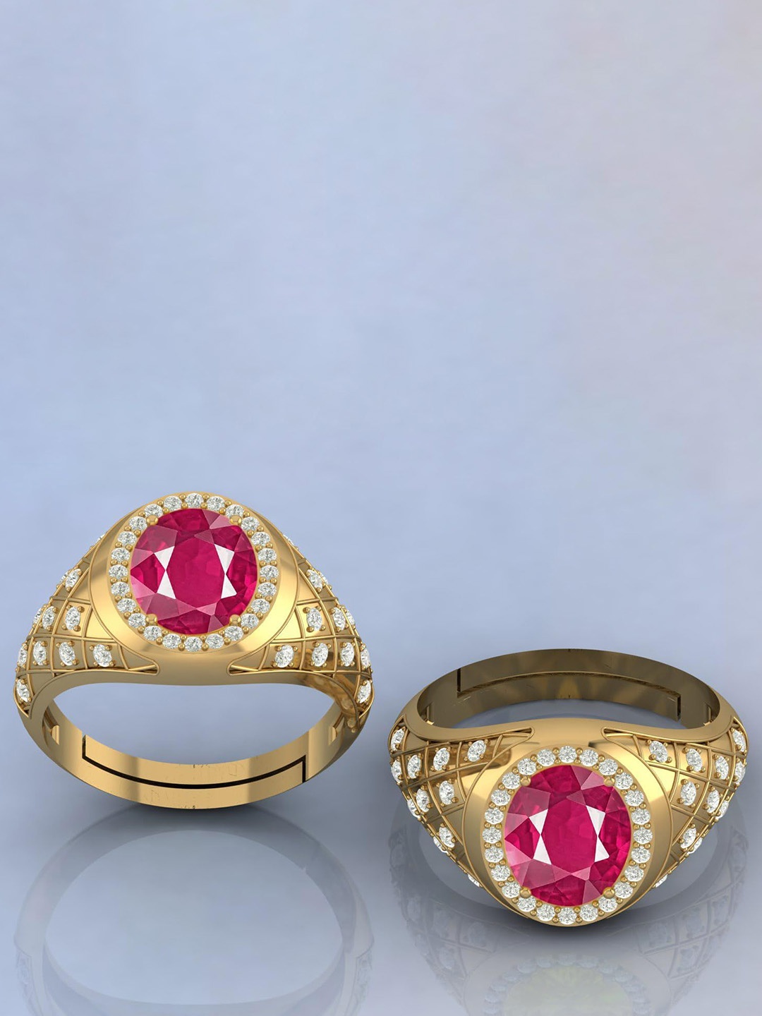

LMDPRAJAPATIS Unisex Embellished Ring, Gold