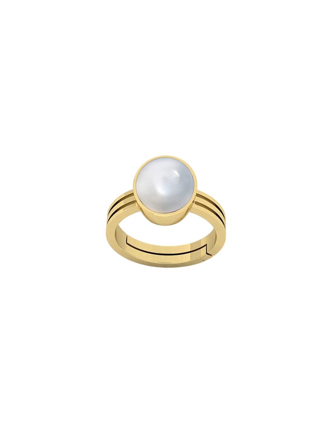 

LMDPRAJAPATIS Unisex Embellished Ring, White