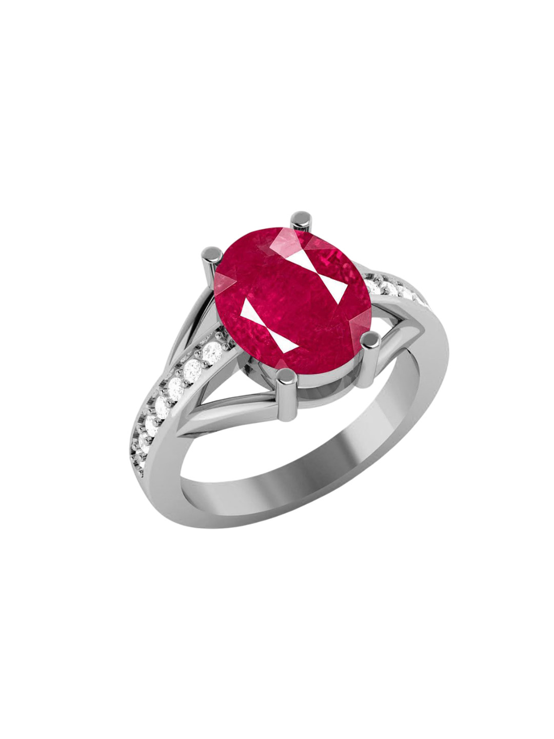 

LMDPRAJAPATIS Unisex 925 Sterling Silver Antique Art Deco Birthstone Women Jewelry For Her (Red, 5)