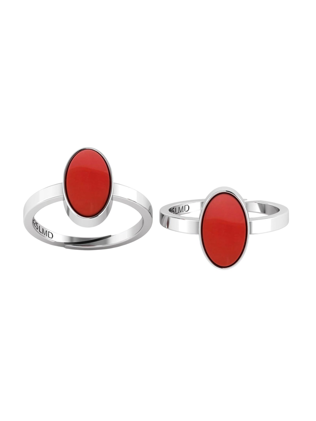 

LMDPRAJAPATIS Unisex Embellished Ring, Silver