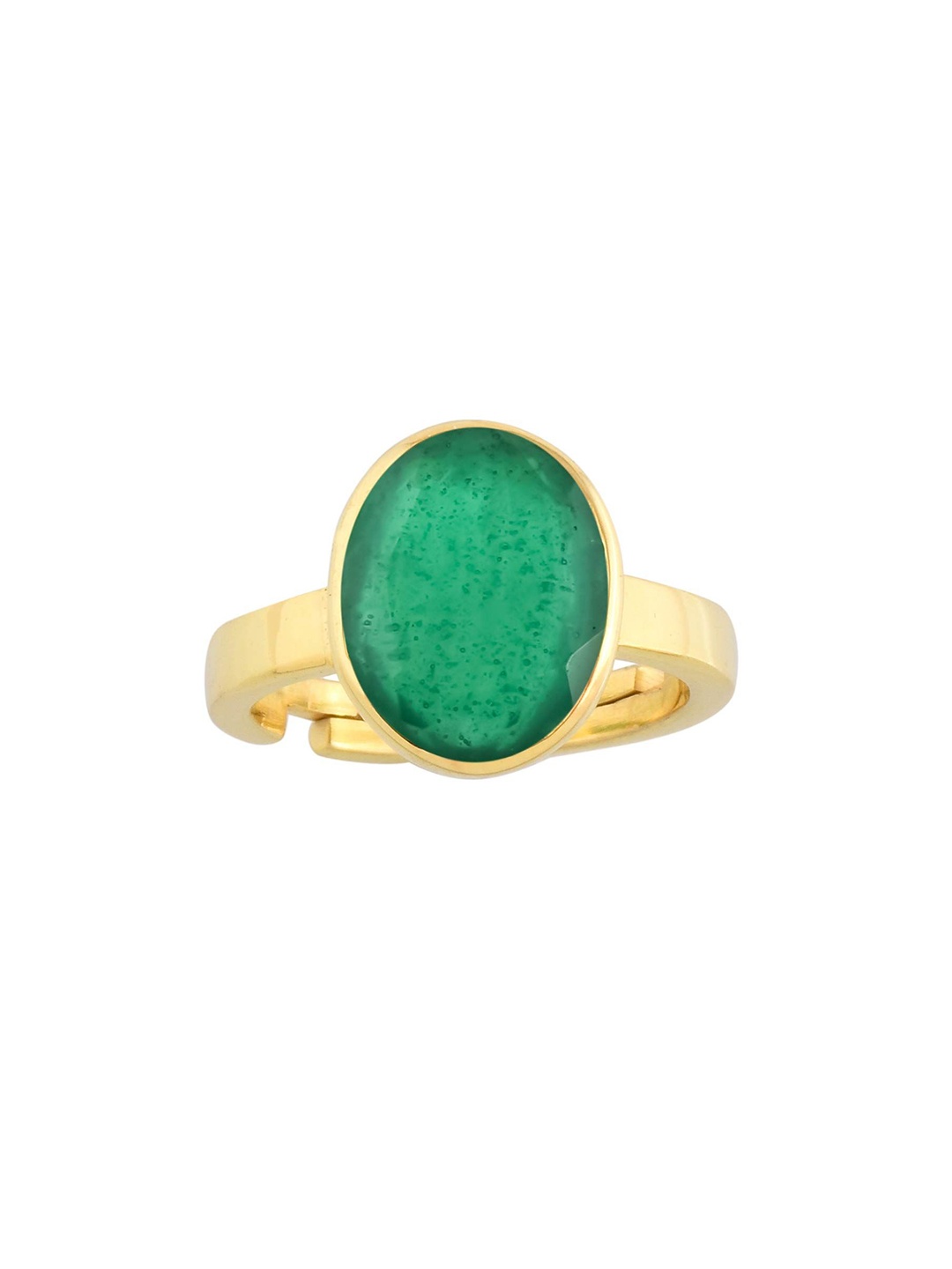 

LMDPRAJAPATIS Unisex Embellished Ring, Green