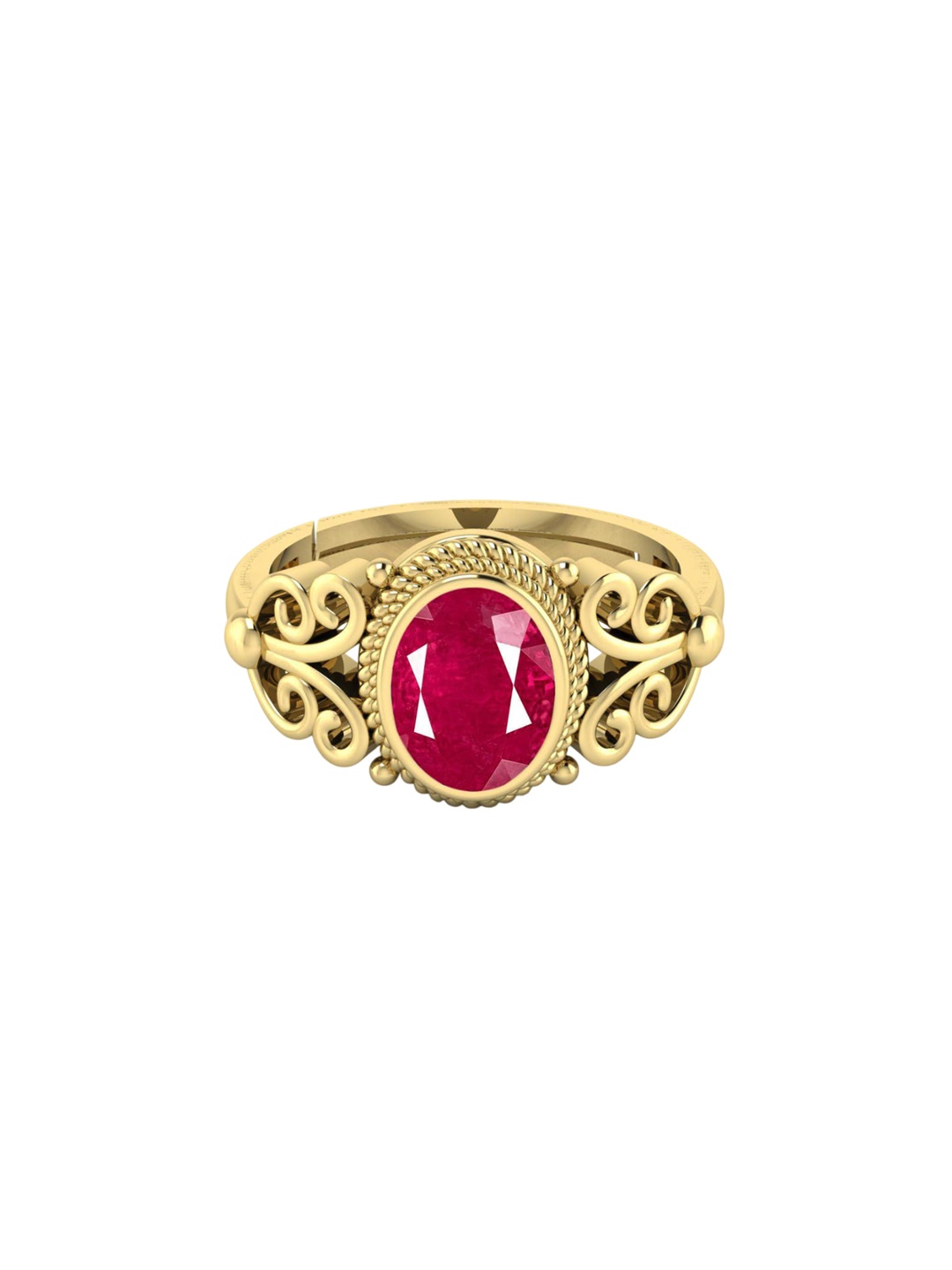 

LMDPRAJAPATIS Unisex Embellished Ring, Gold