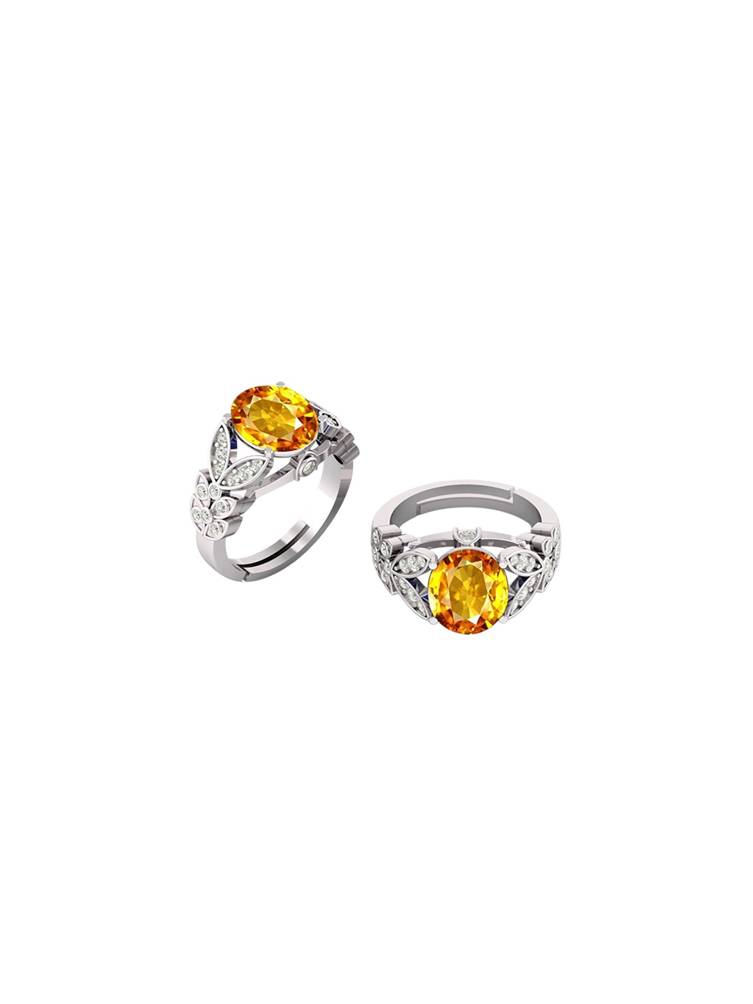 

LMDPRAJAPATIS Unisex Embellished Ring, Yellow