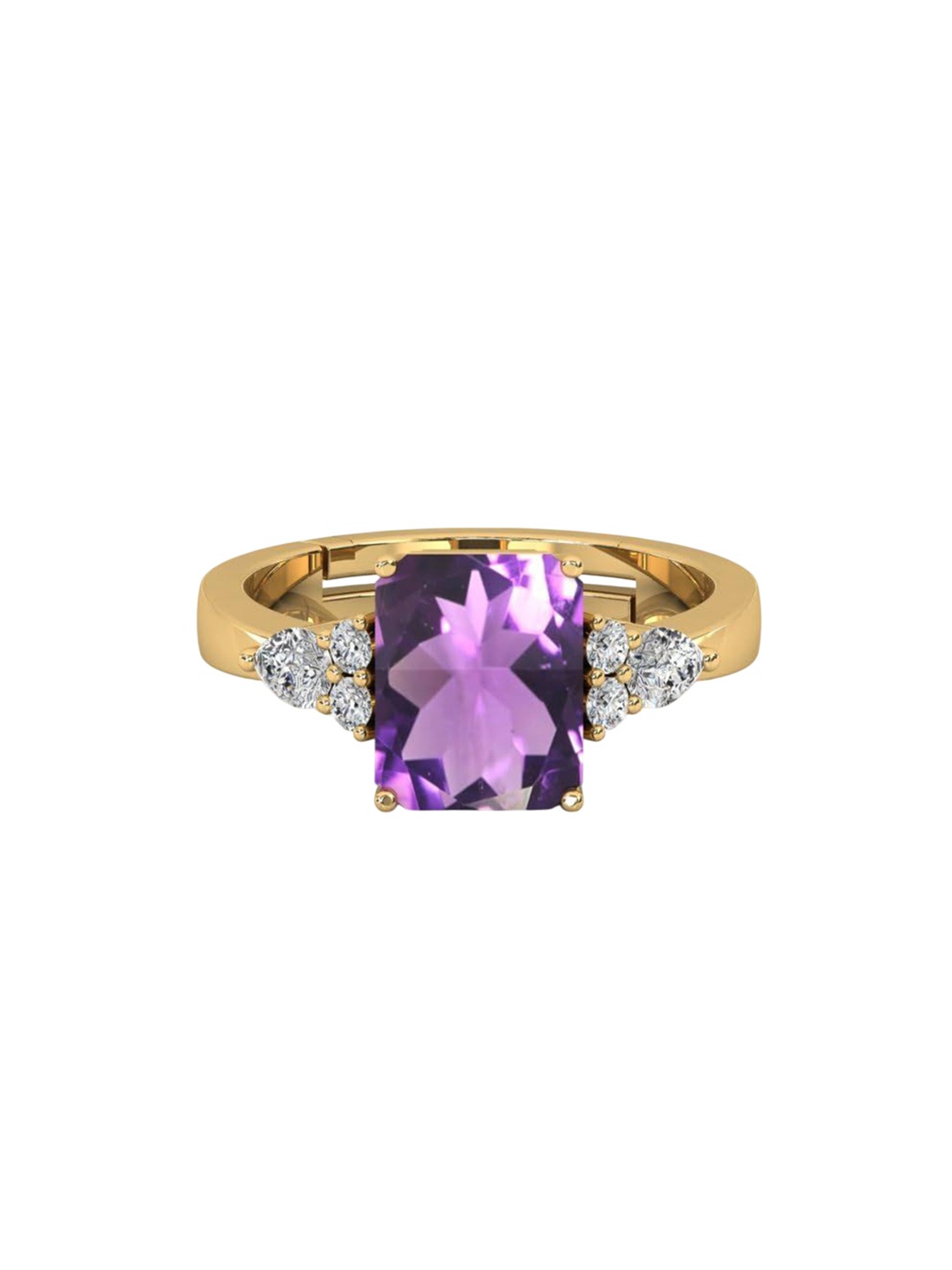

LMDPRAJAPATIS Unisex Embellished Ring, Purple
