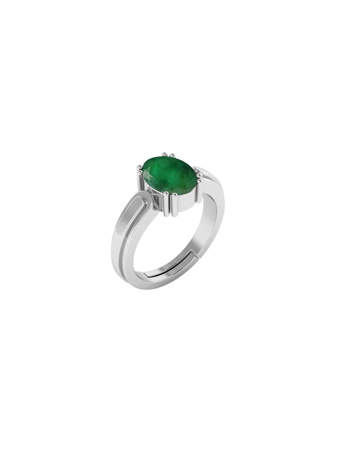 

LMDPRAJAPATIS Unisex Embellished Ring, Green