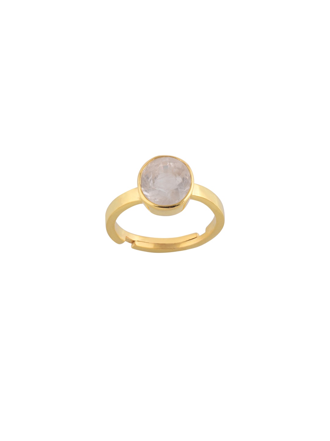 

LMDPRAJAPATIS Unisex Embellished Ring, White