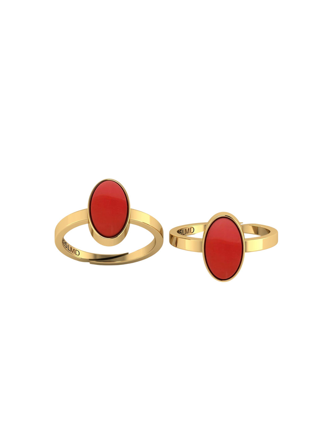 

LMDPRAJAPATIS Unisex Embellished Ring, Gold