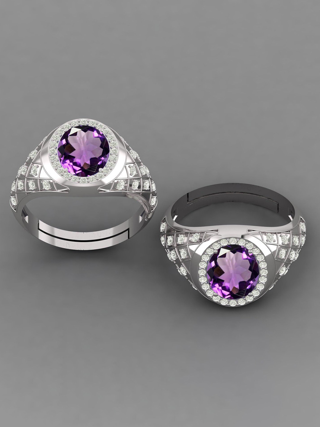 

LMDPRAJAPATIS Unisex Embellished Ring, Silver