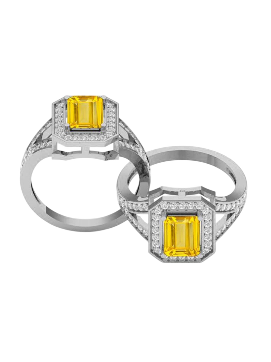 

LMDPRAJAPATIS Unisex Embellished Ring, Yellow