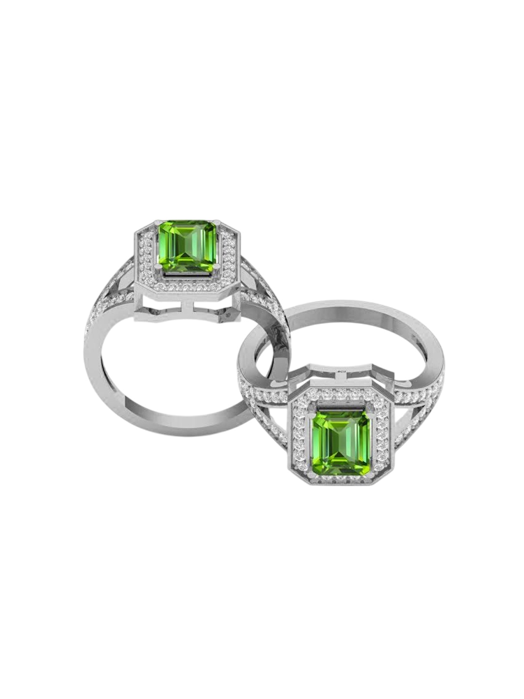 

LMDPRAJAPATIS Unisex Embellished Ring, Green