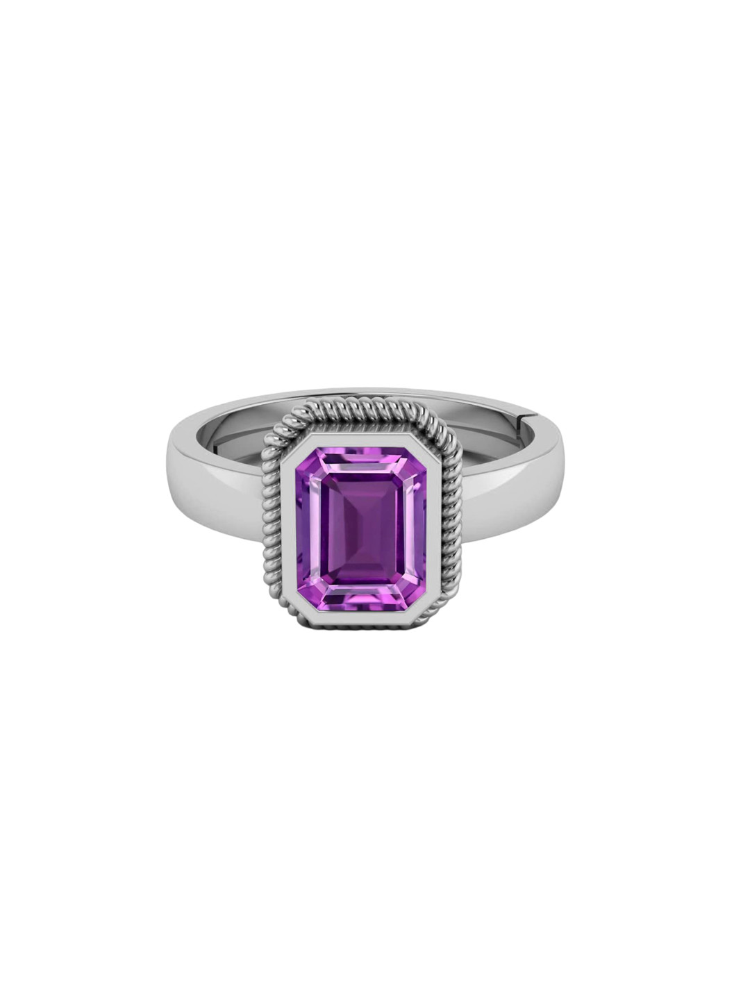 

LMDPRAJAPATIS Unisex Embellished Ring, Silver