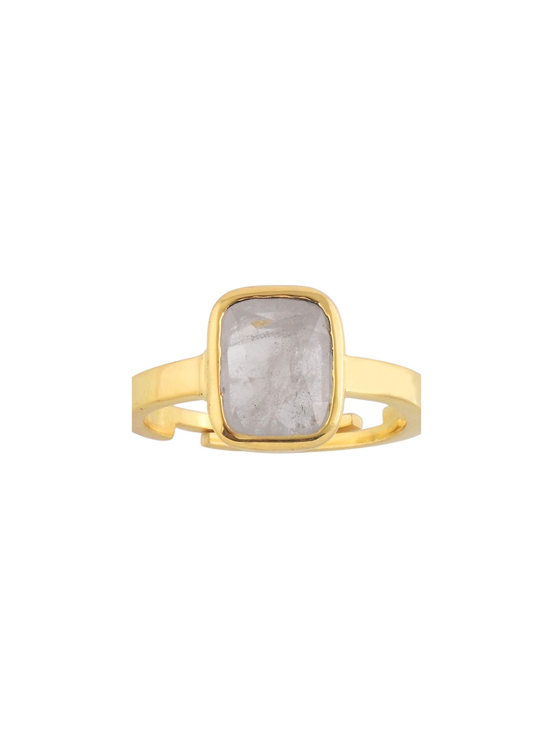 

LMDPRAJAPATIS Unisex Embellished Ring, White
