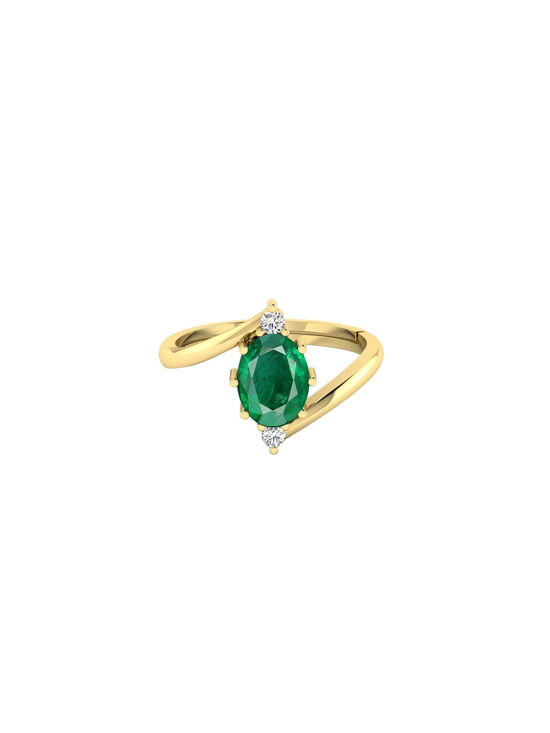 

LMDPRAJAPATIS Unisex Embellished Ring, Green