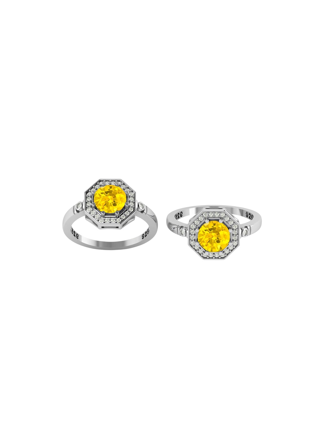 

LMDPRAJAPATIS Unisex Embellished Ring, Yellow