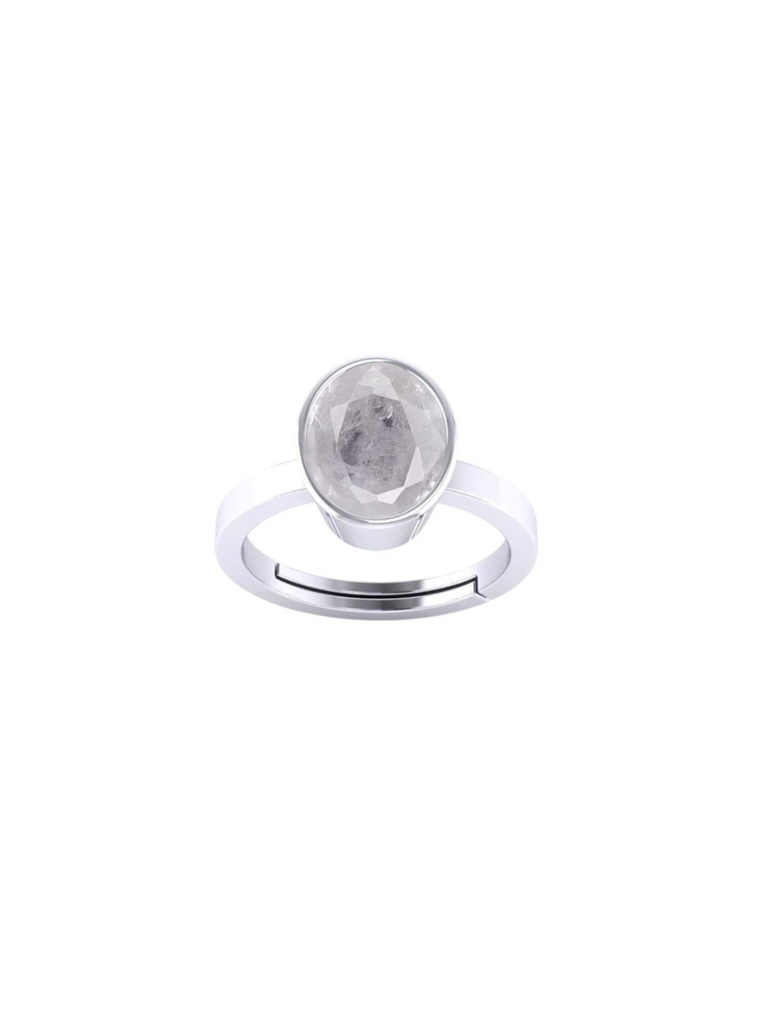 

LMDPRAJAPATIS Unisex Embellished Ring, White