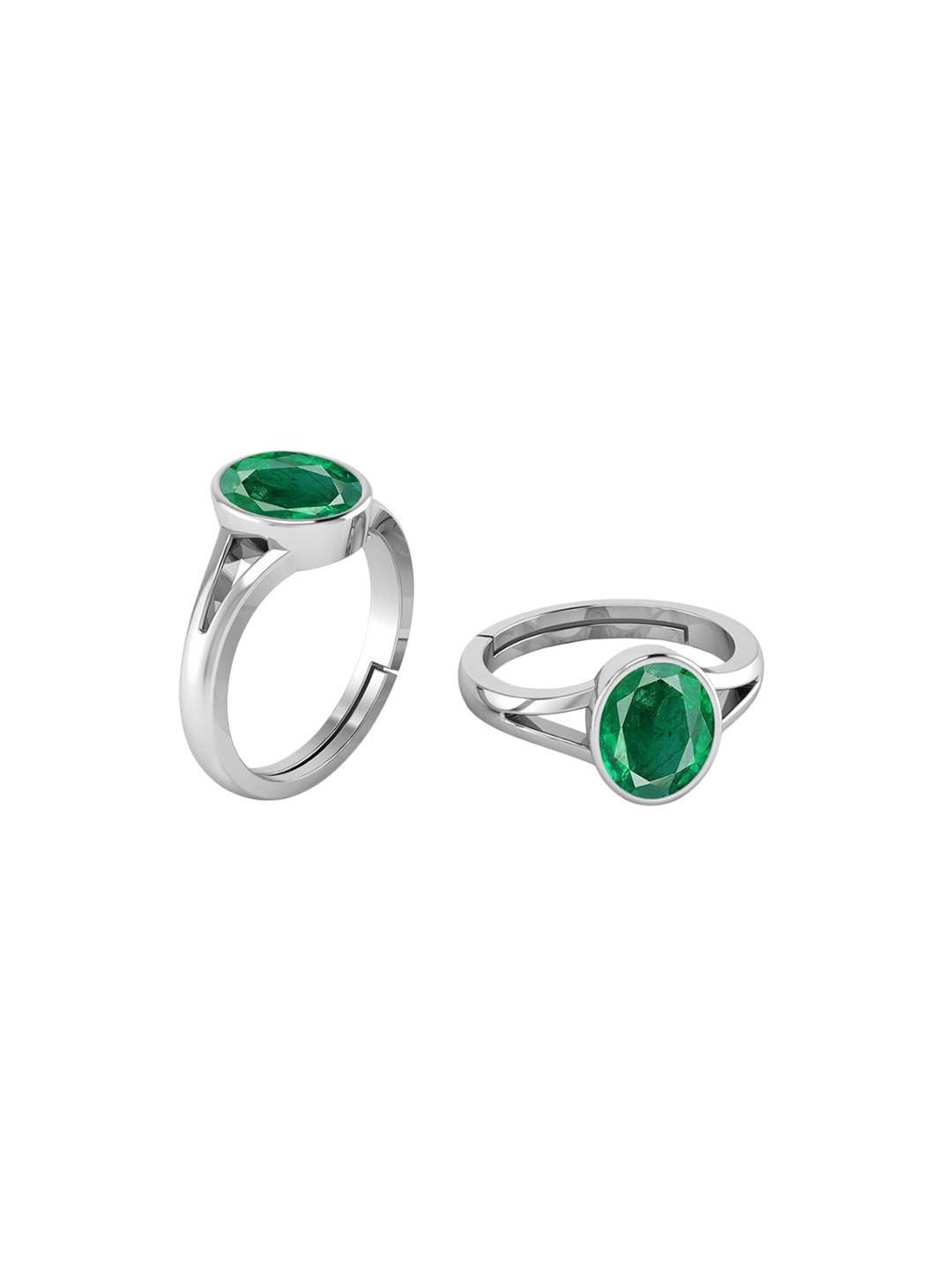 

LMDPRAJAPATIS Unisex Embellished Ring, Green