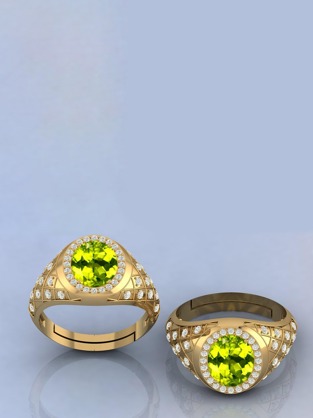 

LMDPRAJAPATIS Unisex Embellished Ring, Gold