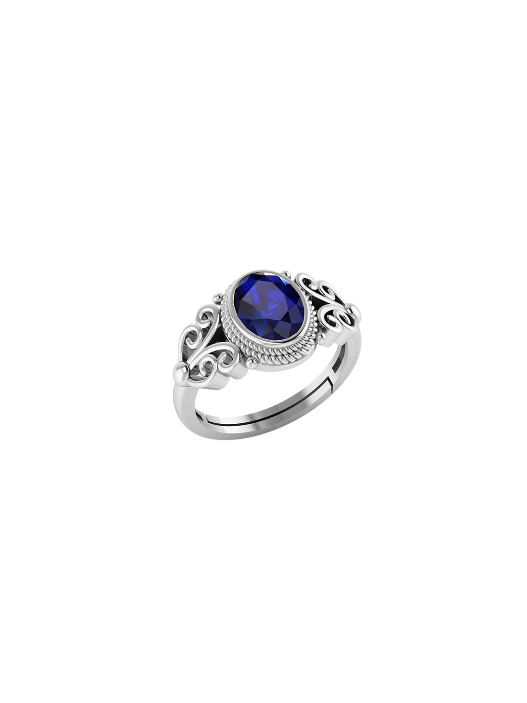 

LMDPRAJAPATIS Unisex Embellished Ring, Silver