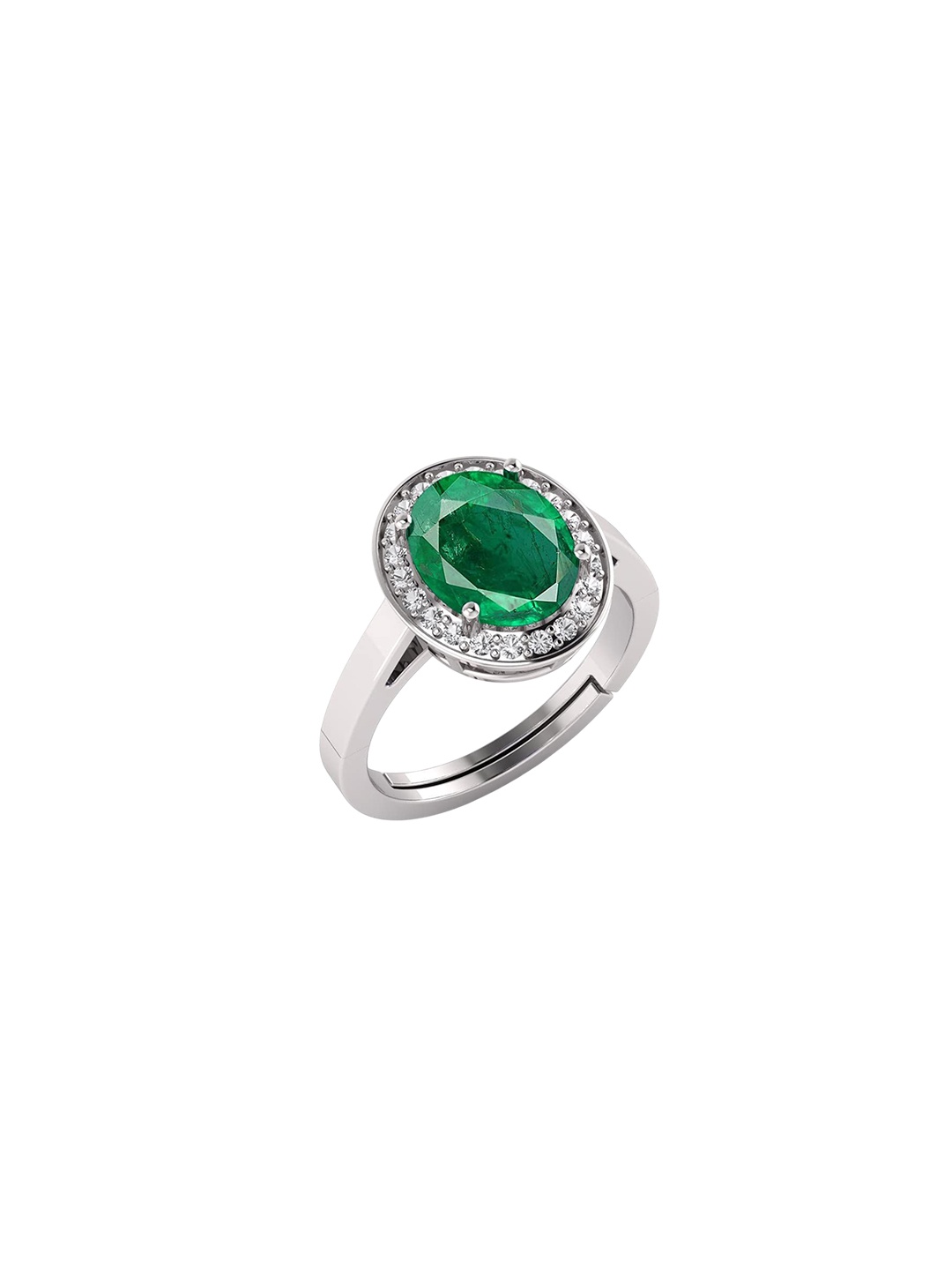 

LMDPRAJAPATIS Unisex Embellished Ring, Green