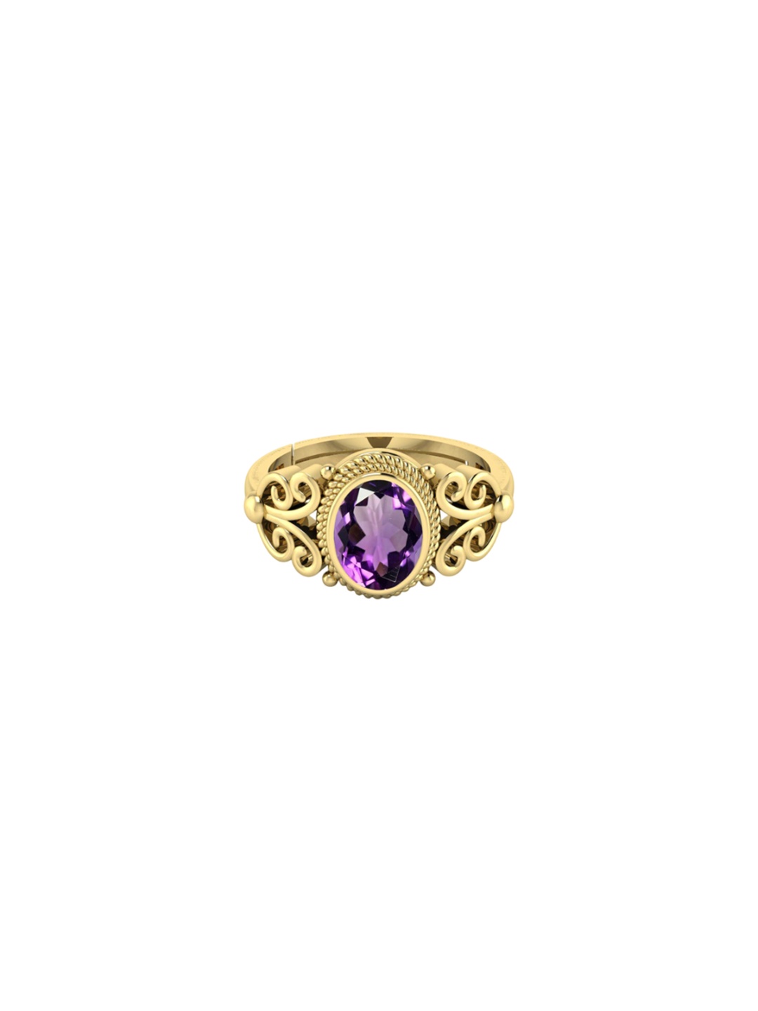 

LMDPRAJAPATIS Unisex Embellished Ring, Gold