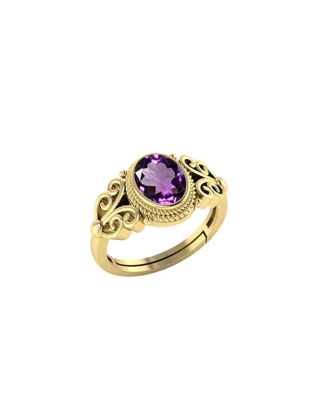 

LMDPRAJAPATIS Unisex Embellished Ring, Gold