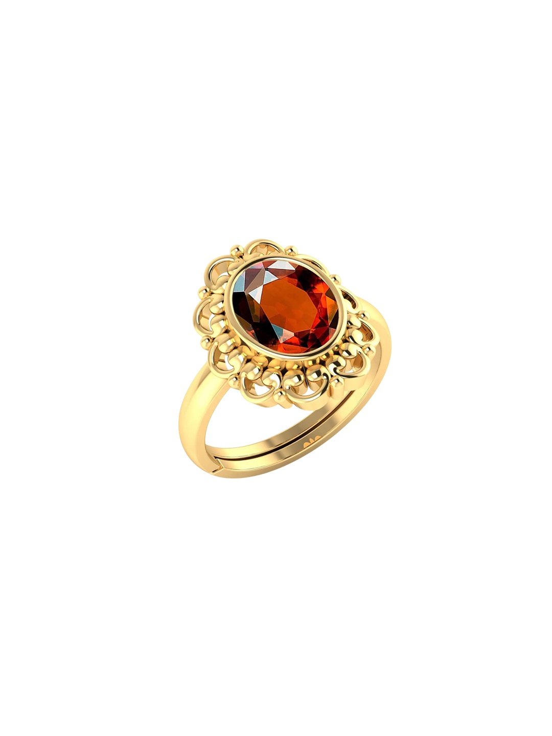 

LMDPRAJAPATIS Unisex Embellished Ring, Red