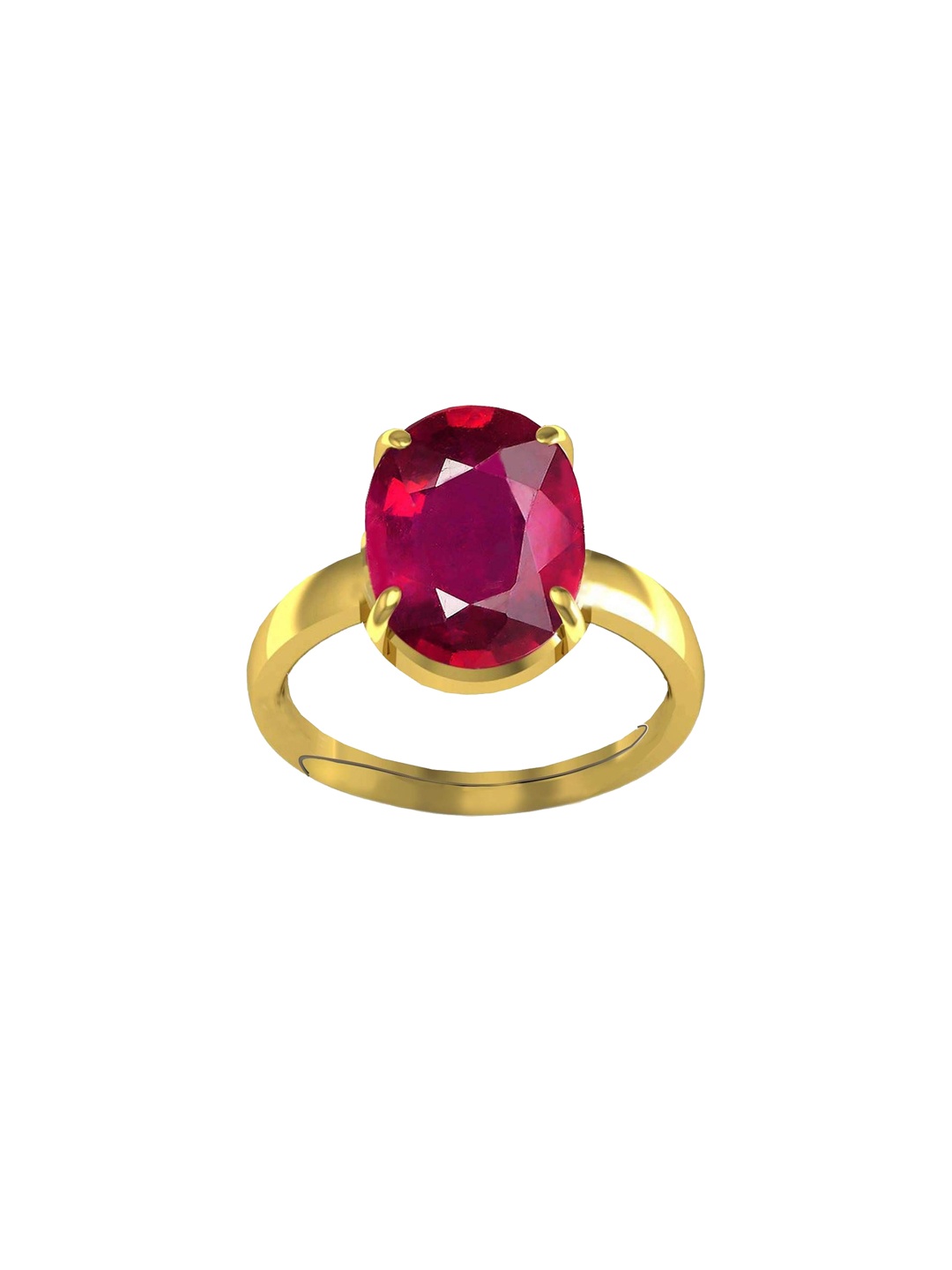 

LMDPRAJAPATIS Unisex Embellished Ring, Red
