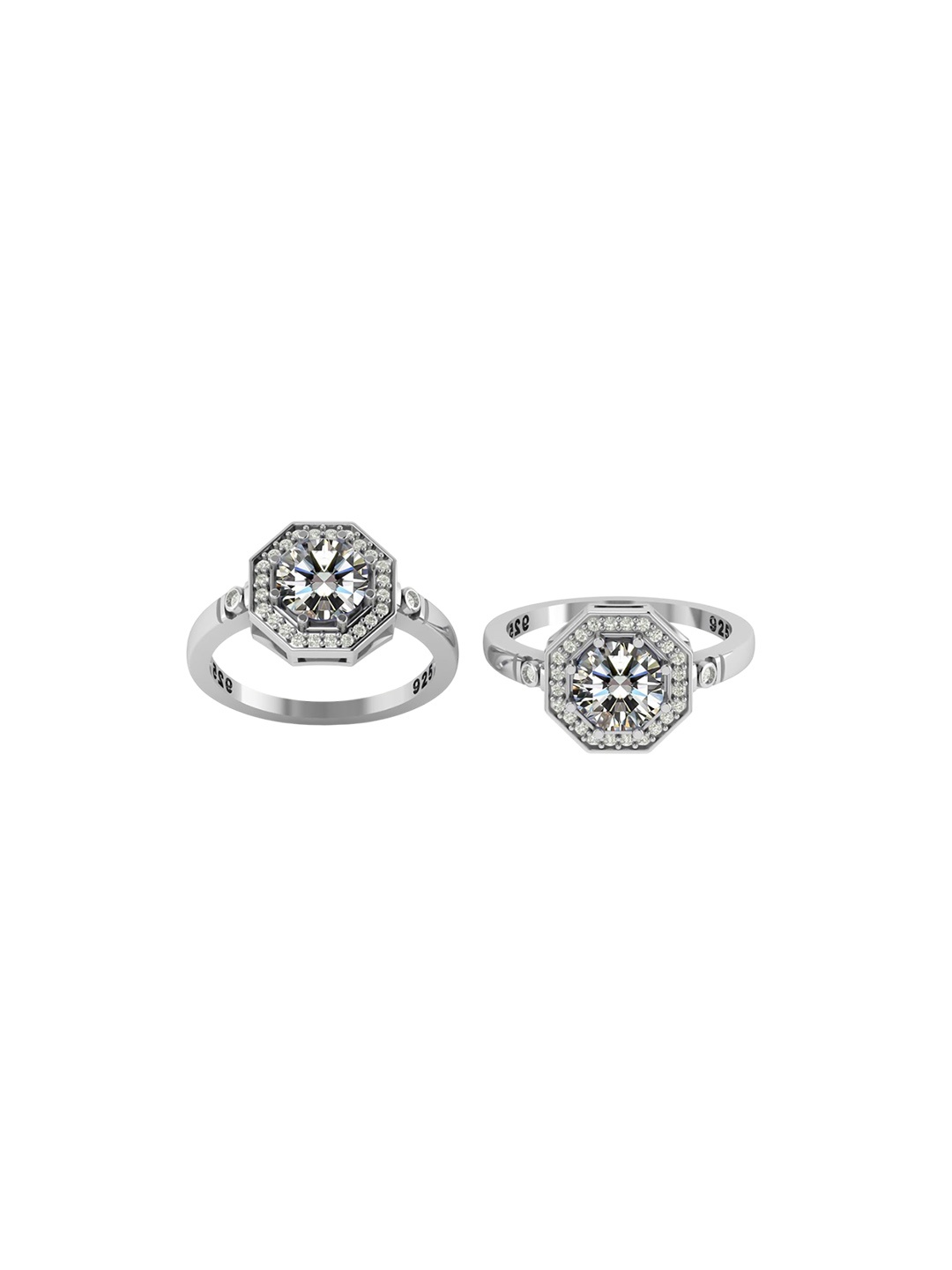 

LMDPRAJAPATIS Unisex 6.25 Carat Natural Zirconia Gemstone Wedding Silver Rings for Promise Rings for Her (7), White