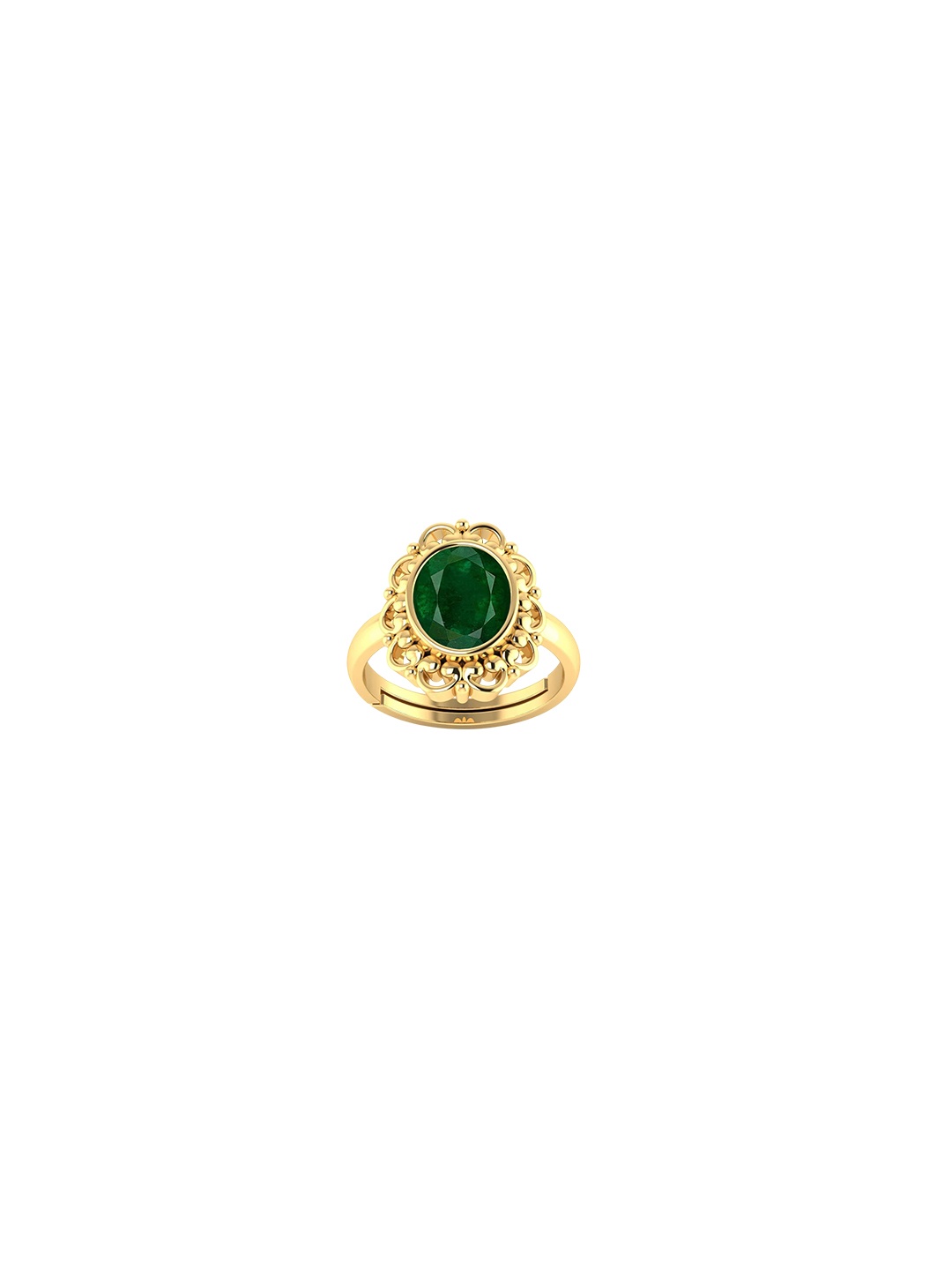 

LMDPRAJAPATIS Unisex Embellished Ring, Green