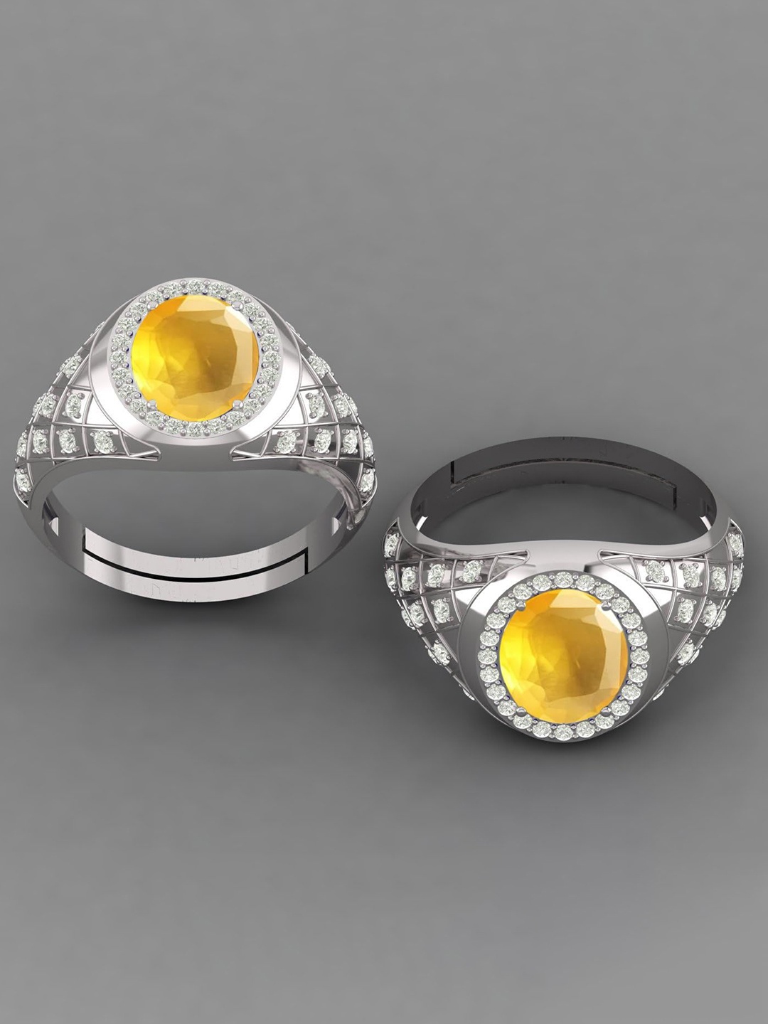 

LMDPRAJAPATIS Unisex Embellished Ring, Gold